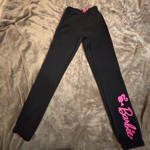 Barbie Black Sweatpants with Pink Script